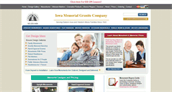 Desktop Screenshot of iowamemorialgranite.com